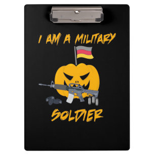Carpeta De Pinza Soldado militar de Halloween