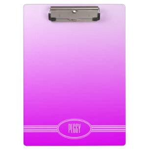 Carpeta De Pinza SÓLO gradientes de color rosa + tu texto