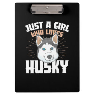 Carpeta De Pinza Sólo un Chica que ama a Husky