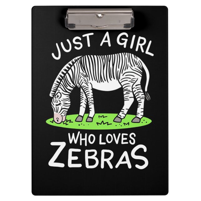 Carpeta De Pinza Solo un Chica que ama a las cebras (Anverso)
