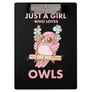 Carpeta De Pinza Sólo Un Chica que ama a los búhos
