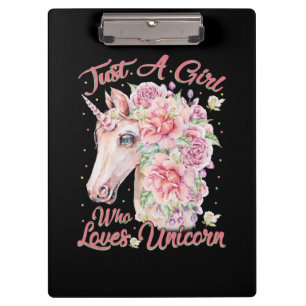 Carpeta De Pinza Solo un Chica que ama a Unicorn