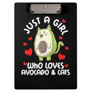 Carpeta De Pinza Solo Un Chica Que Ama El Aguacate Y Los Gatos