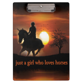 Carpeta De Pinza solo un chica que ama los caballos