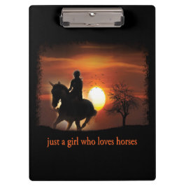 Carpeta De Pinza solo un chica que ama los caballos