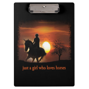 Carpeta De Pinza solo un chica que ama los caballos