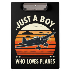 Carpeta De Pinza Solo un chico que ama a los aviones vintage