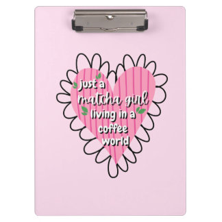 Carpeta De Pinza Solo una chica Matcha corazón estético – Rosa Lind