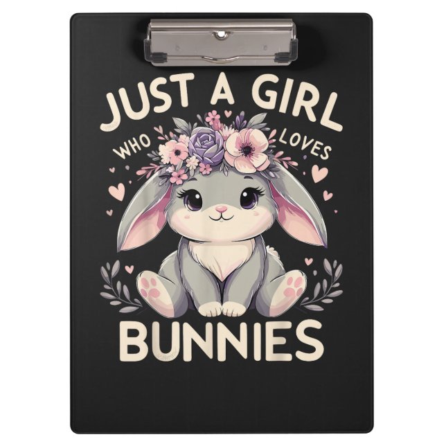 Carpeta De Pinza Sólo una chica que ama conejitos (Anverso)