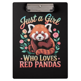 Carpeta De Pinza Sólo una chica que ama pandas rojos