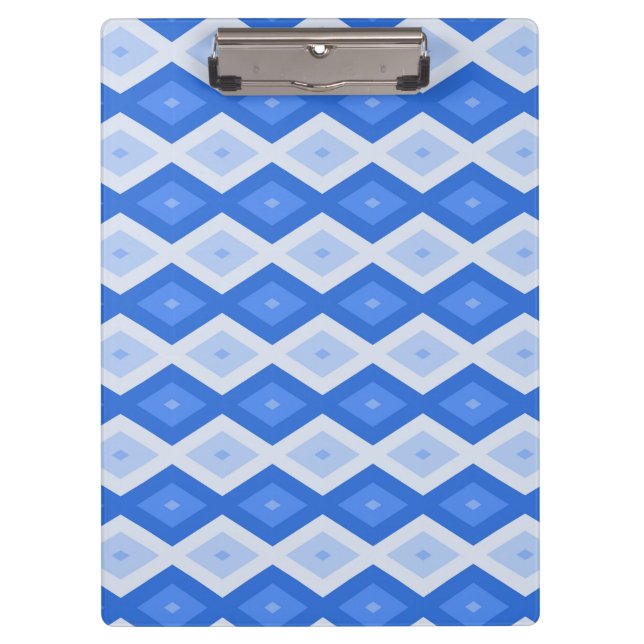 Carpeta De Pinza Sombras de patrón de diamante azul (Anverso)