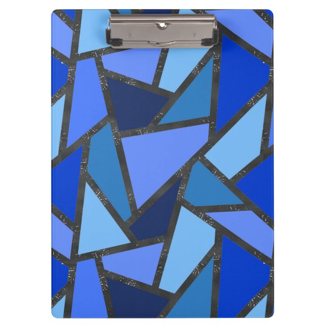 Carpeta De Pinza Sombras de vidrio manchado azul (Anverso)