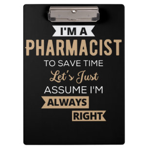 Carpeta De Pinza Soy farmacéutico para ahorrar tiempo, asumamos