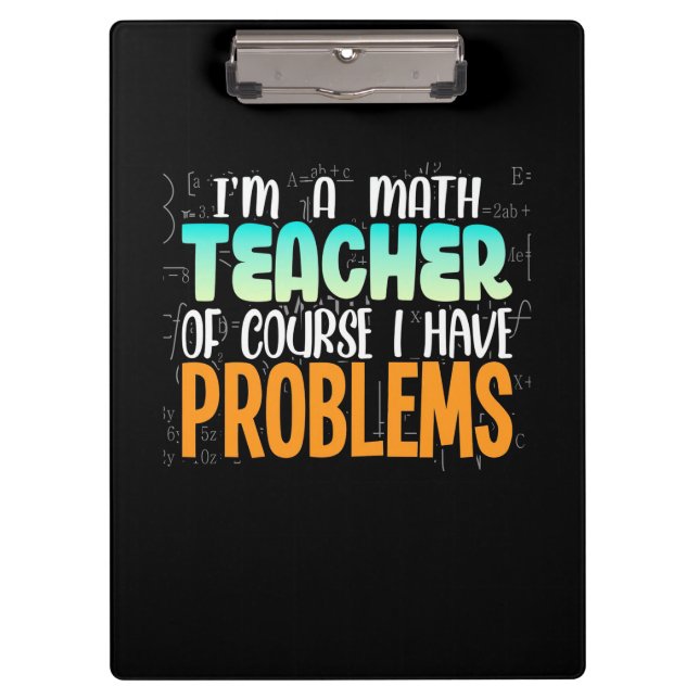 Carpeta De Pinza Soy Maestra De Matemáticas (Anverso)