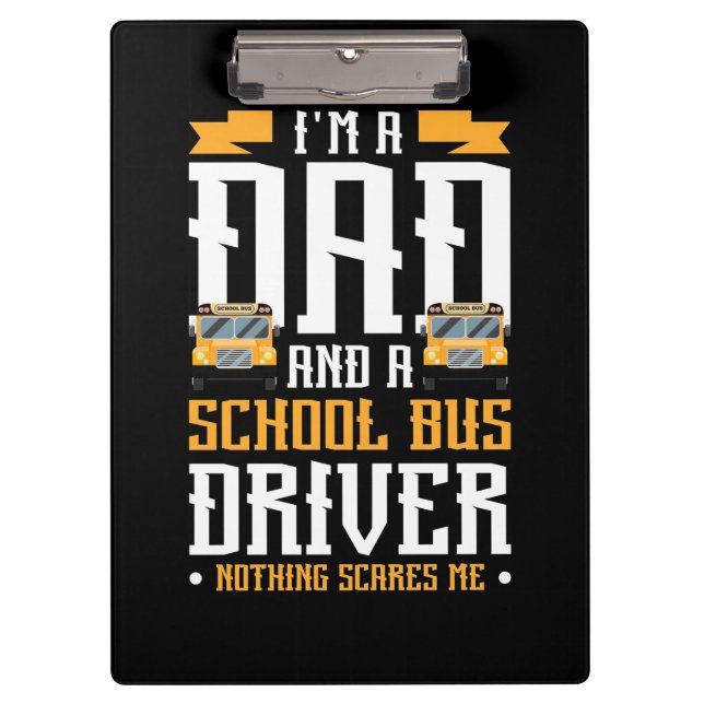 Carpeta De Pinza Soy Papá Y Conductor De Autobús Escolar (Anverso)