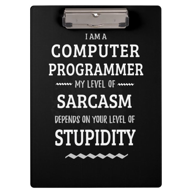 Carpeta De Pinza Soy Programador De Computadoras (Anverso)