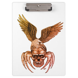 Carpeta De Pinza Spiderskull con águila