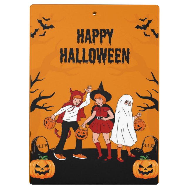 Carpeta De Pinza Spooky Halloween  – Pumpkin, Ghost & (Reverso)