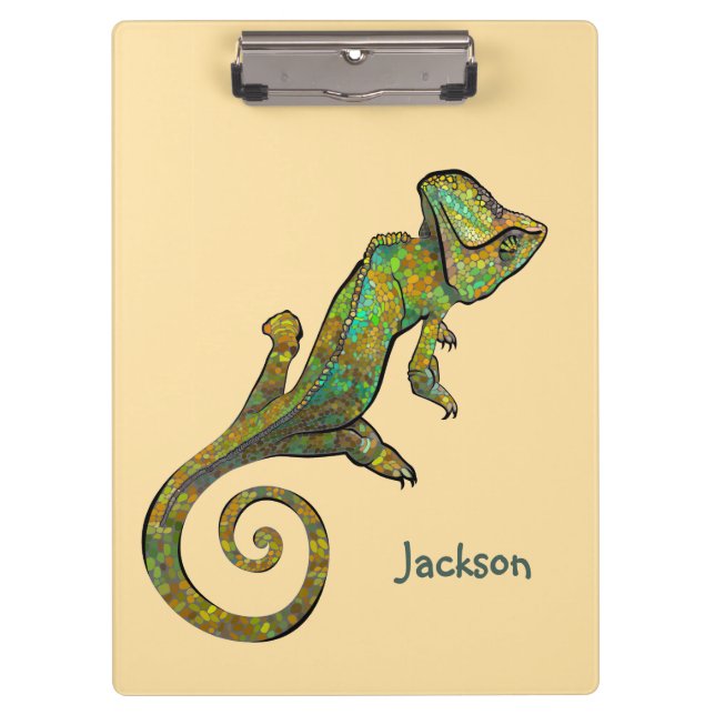 Carpeta De Pinza Spotted Green Lizard Back to Schoot Names (Anverso)