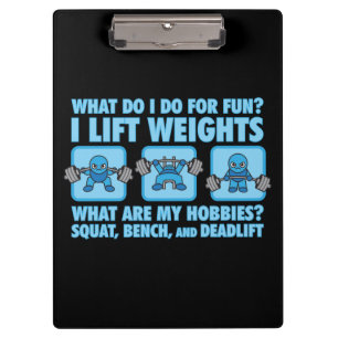 Carpeta De Pinza Squat, Bench Press, Deadlift - Hobbies - Kawaii