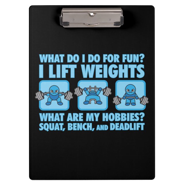 Carpeta De Pinza Squat, Bench Press, Deadlift - Hobbies - Kawaii (Anverso)