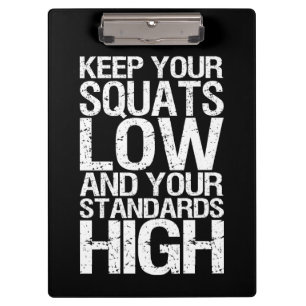 Carpeta De Pinza Squat Low - Motivación de entrenamiento para la co