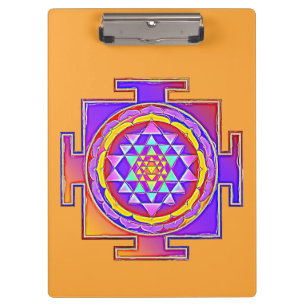 Carpeta De Pinza Sri Yantra - Diseño de símbolo del hinduismo 1