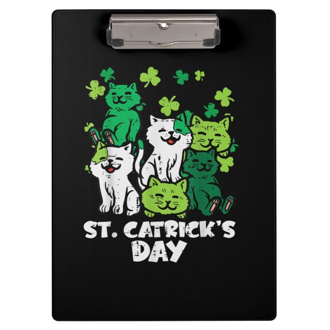 Carpeta De Pinza St Patricks Catricks Day Cats Saint Pattys (Anverso)