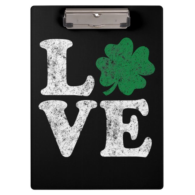 Carpeta De Pinza St Patrick's Day LOVE Shamrock Irish (Anverso)