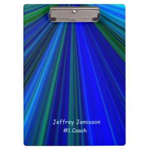 Carpeta De Pinza Starburst azul y verde, entrenador #1, mejor profe