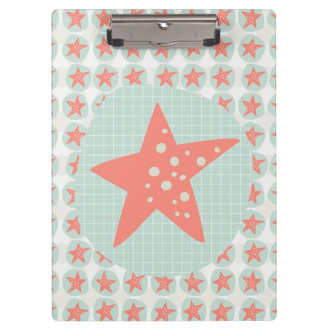 Carpeta De Pinza Starfish Whimsical Sea Ocean Nautical (Anverso)