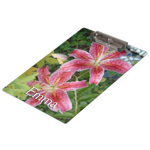Carpeta De Pinza Stargazer Lilies Garden Floral