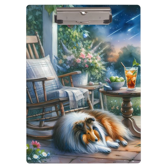 Carpeta De Pinza Starlit Garden Porch Sheltie Dream (Anverso)