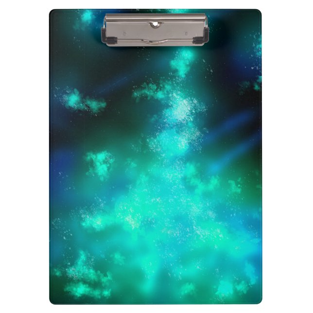 Carpeta De Pinza Stars Night Sky Midnight Emerald Green Milway (Anverso)