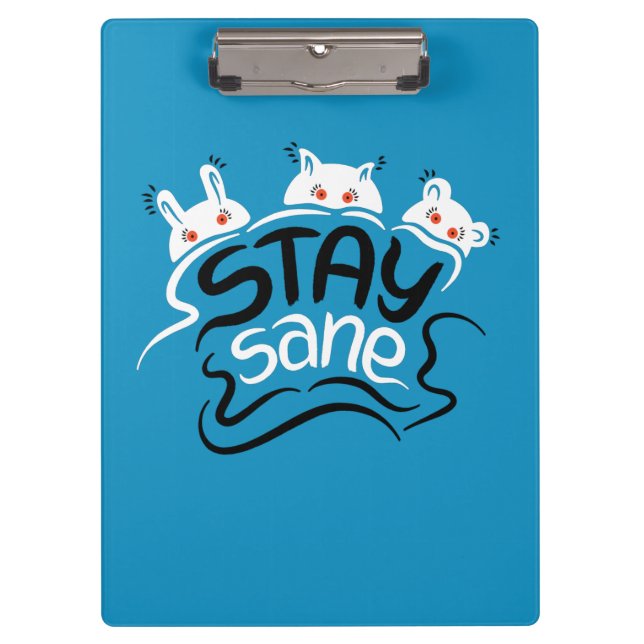 Carpeta De Pinza Stay Sane Funny Madness Typography (Anverso)