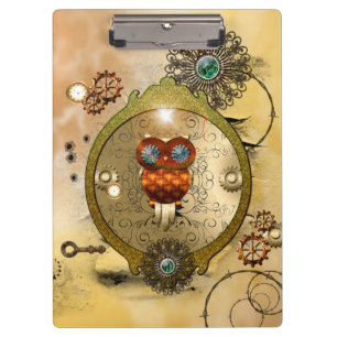 Carpeta De Pinza Steampunk, búho lindo