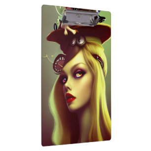 Carpeta De Pinza Steampunk Lady