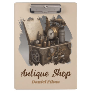 Carpeta De Pinza Steampunk Time Machine - Vintage Treasure Chest