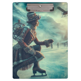 Carpeta De Pinza Steampunk Victorian Fantasy Winter Messenger