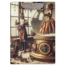 Carpeta De Pinza Steampunk Victorian Music Snow Globe