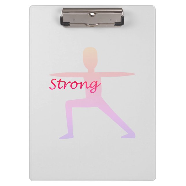Carpeta De Pinza Strong Yoga Warrior Pose (Anverso)