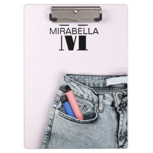 Carpeta De Pinza Stylish denim jeans retro beach