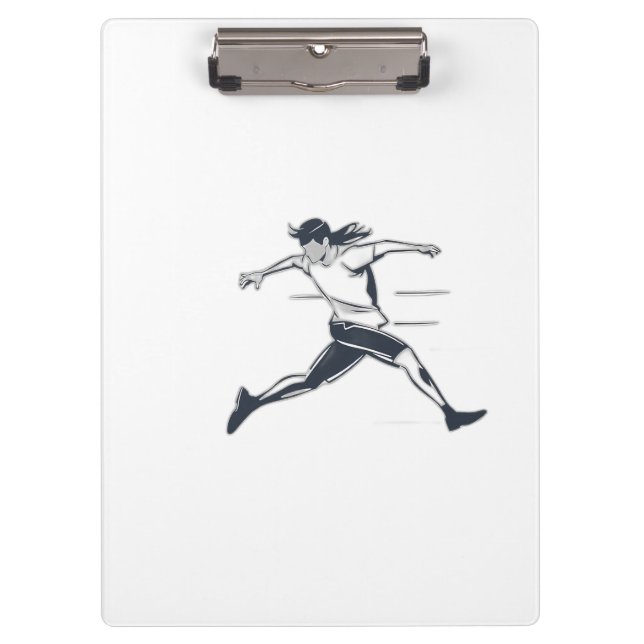Carpeta De Pinza Stylized Silhouette of a Person Running Fast (Anverso)