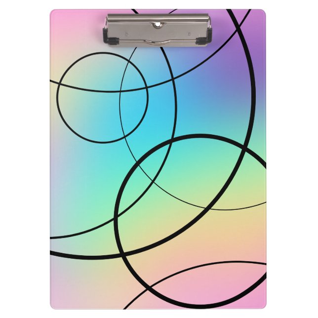 Carpeta De Pinza Suave pendiente de gradiente de arcoiris primático (Anverso)