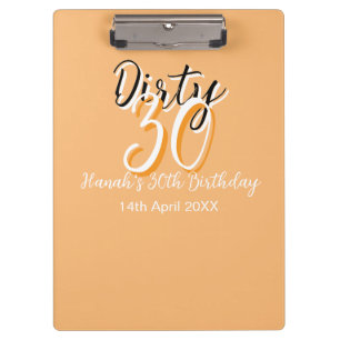 Carpeta De Pinza Sucio anuncio de cumpleaños retro simple y naranja