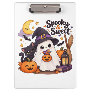 Carpeta De Pinza Sudadera con capucha de fantasma lindo espeluznant