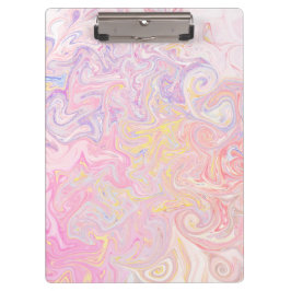 Carpeta De Pinza Sueño de Mármol Giratorio en Pastel Suave Arte Abs