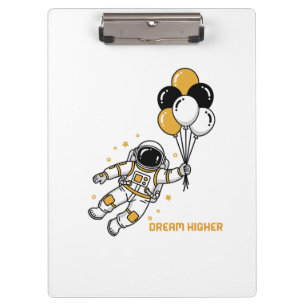 Carpeta De Pinza Sueño más alto - Astronauta flotando con globos