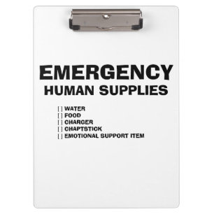 Carpeta De Pinza Suministros Humanos de Emergencia