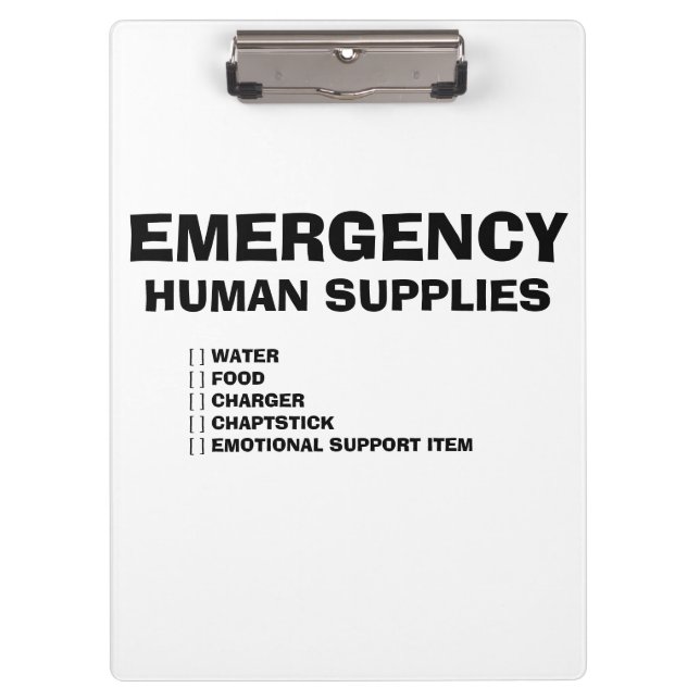 Carpeta De Pinza Suministros Humanos de Emergencia (Anverso)